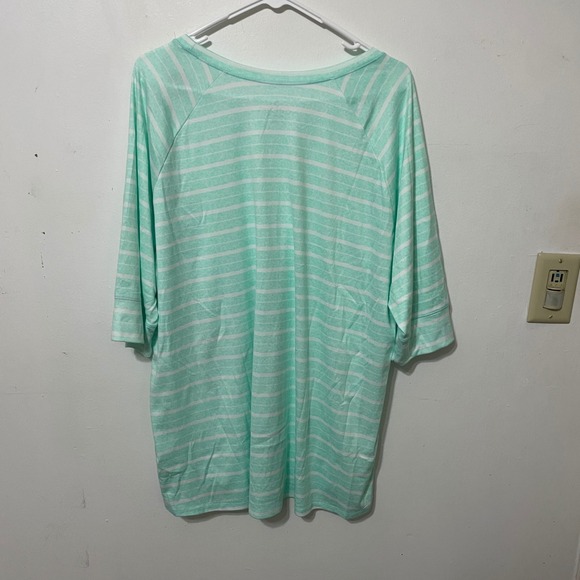 Cuddl Duds Other - Cuddl Duds Womens 2X Pajama Set Mint Green White Striped Top Pants Loungewear